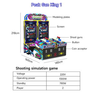 Machine <span class=keywords><strong>d</strong></span>'arcade de tir Top Gun à monnayeur pour 2 joueurs, simulateur de tir immersif pour divertissement en intérieur - Product Image 1