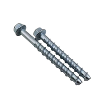 Vis autotaraudeuse à bride hexagonale en acier au carbone zingué, vis d'ancrage pour béton, pour support PV, fabrication directe usine, OEM ODM, taille personnalisée