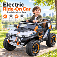 Voiture électrique tout-terrain en plastique à 4 roues pour enfants, jouet pour garçons et filles de 2 à 4 ans, aventure en plein air