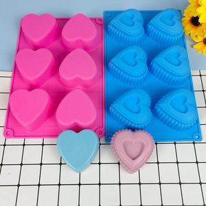 Moldes de Silicona <span class=keywords><strong>con</strong></span> Forma de Corazón de 6 Cavidades <span class=keywords><strong>para</strong></span> el Día de San Valentín, <span class=keywords><strong>para</strong></span> Hornear Pasteles, Bombas de <span class=keywords><strong>Chocolate</strong></span> y Cacao, Moldes <span class=keywords><strong>para</strong></span> Gelatina, Chocoflan y <span class=keywords><strong>Oreo</strong></span> <span class=keywords><strong>con</strong></span> Forma de Amor - Product Image 1