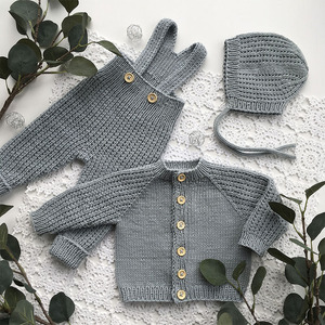 3 шт., комплект вязаной одежды из чистого хлопка - Product Image 2