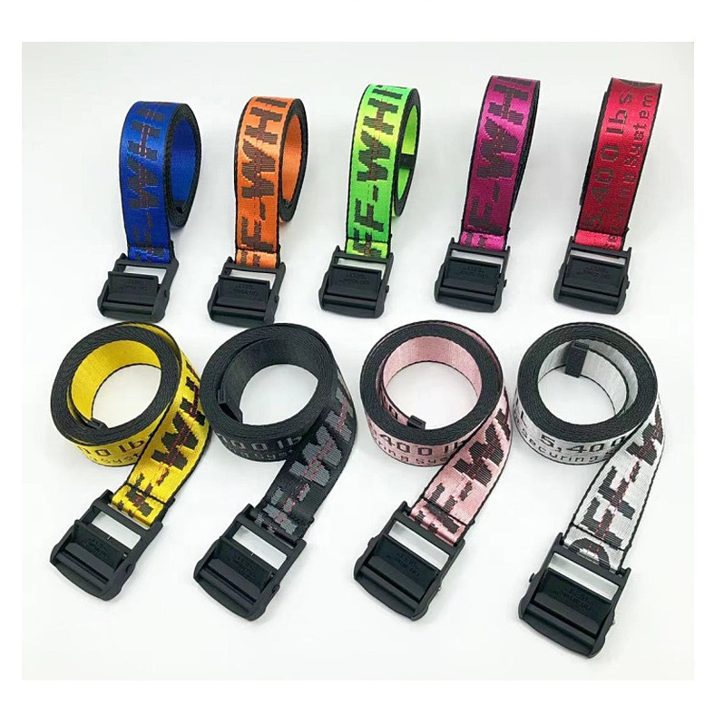 Custom White Belt Men Waist Fabric Woven Belts With Tactical Alloy Buckle Belt