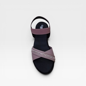Sandales compensées roses élégantes pour femmes, confortables, à lanières croisées, légères, à semelle souple, pour tenue décontractée ou de soirée, faciles à enfiler - Product Image 2