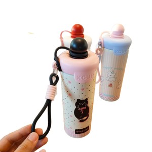 Xcup Stainless Steel Insulated Tumbler 500Ml <b>Cute</b> Rabbit And Sleeping <b>Bear</b> Design For Travel And Outdoor Use - Product Image 5
