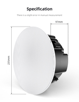 Haut-parleur de plafond sans fil CS-2 60W WiFi 2.4G 5G Airplay Multiroom BT 5.4 USB AUX pour système audio domestique
