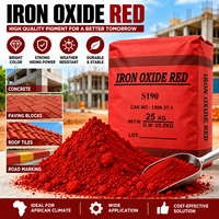 Poudre de Pigment Rouge d'Oxyde de Fer Synthétique Inorganique en Gros, Haute Force Teintante, Oxyde Ferrique pour Ciment, Briques, Peinture et Revêtements