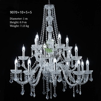 Nouveaux accessoires de mariage plafonniers en acrylique lumières en cristal transparent salle de mariage scène lumières décoratives lustres