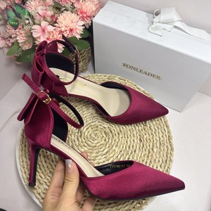 Sexy Back Bow Shoes Tacones Mujer Ankle Buckle Hollow Sandals Evening Party 8CM 10CM Stiletto Pumps High <b>Heels</b> for Women - Product Image 6