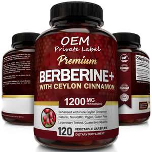 Premium berine HCL 1200mg kapsul Plus murni sejati Ceylon suplemen kayu manis untuk dewasa - Product Image 4