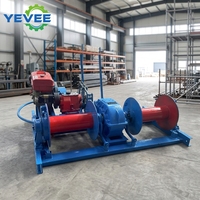 Treuil de levage de chantier diesel, treuil à double tambour à moteur diesel