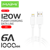 Câbles de charge rapide USB MAIMI X59 en matériau TPE, 1 m, cuivre pur, cœur de fil 6A, blanc, type C, câble de transmission de données et de charge