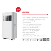Appareil de réfrigération/chauffage infrarouge électrique à économie d'énergie 9000 BTU avec télécommande, protection contre le refroidissement excessif, roues universelles, portable