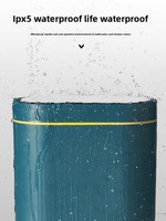 ELPHECO Cubo de Basura Inteligente por Inducción para Baño, Automático, Doméstico, para Inodoros con Espacio Reducido, Cubo de Papel con Tapa Eléctrica, Impermeable IPX5