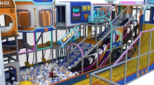 Aire <span class=keywords><strong>de</strong></span> jeux intérieure pour enfants, petit bureau <span class=keywords><strong>de</strong></span> vente, mezzanine, équipement <span class=keywords><strong>d</strong></span>'amusement, combinaison toboggan et installations <span class=keywords><strong>d</strong></span>'escalade - Product Image 4