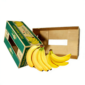 Caja de <span class=keywords><strong>cart</strong></span>ón de plátano de embalaje de frutas y verduras frescas corrugadas de 5 capas recicladas personalizadas - Product Image 1
