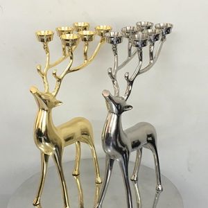 Porte-bougie pour décorations de mariage, support de bougie en métal et cristal fait main de luxe, éclairage pour mariage, décorations de Noël - Product Image 3