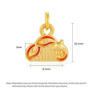 0.45g accessoires de bijoux en or massif 24K à la mode pendentif croix en or micro-dur emballage personnalisable OEN/ODM - Product Image 3