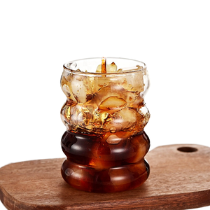 Bicchiere trasparente creativo bicchieri-cerchio irregolare a parete singola tazze per bevande <span class=keywords><strong>Latte</strong></span> acqua fredda bere gelato <span class=keywords><strong>Latte</strong></span> caffè <span class=keywords><strong>Latte</strong></span> - Product Image 1