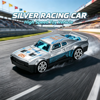 Voiture miniature de course en alliage moulé sous pression 1/64, personnalisée OEM, vente en gros, jouet de simulation de véhicule à glissière pour enfants, directement de l'usine