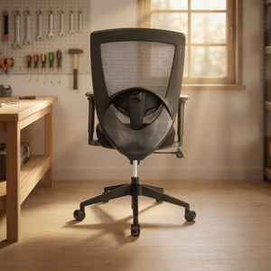 Modern Ergonomic High <b>Back</b> Mesh Office <b>Chair</b> with Adjustable Armrests and Swivel Base for Home Office Use - Product Image 2