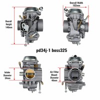 Rakitan Mesin Dapat Disesuaikan PD34J-1 400 425 325 330 550 300 335 500 Model Karburator Pengganti Motor Performa Tinggi