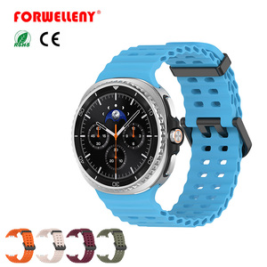 Forwelleny <span class=keywords><strong>Bracelet</strong></span> en silicone de sport pour Galaxy Watch 8 40mm 44mm/8 <span class=keywords><strong>Bracelet</strong></span> de <span class=keywords><strong>montre</strong></span> classique Accessoires - Product Image 1