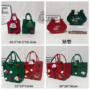 Bolso de fieltro ecológico personalizado con papel Kraft y cartón Bolsas de regalo ecológicas duraderas para Navidad-Precio barato - Product Image 4