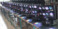 Projecteur LED RGBW à tête mobile avec faisceau Spider, contrôle DMX512, 30 canaux pour l'éclairage de fête