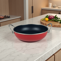Wajan Enamel Dasar Rata 29cm, Lapisan Anti Lengket Tahan Lama, Mudah Dibersihkan, Untuk Restoran, Dijual