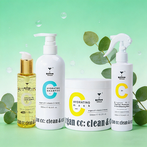 Crea tu Propia Marca: Set de Cuidado Capilar con Vitaminas, Champú Orgánico, Mascarilla Capilar, Sérum Protector del Calor y Spray para Brillo - Product Image 1