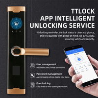 Cerradura Inteligente Digital Electrónica de Seguridad con Código y Contraseña para Puerta de Habitación, con Manija y Compatible con TTLock, TTHotel, TTRenting, Modelo 2026