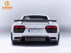 Chất lượng cao xe <span class=keywords><strong>Bumper</strong></span> giả mạo phía sau khuếch tán cho Audi R8 hiệu suất khuếch tán - Product Image 6