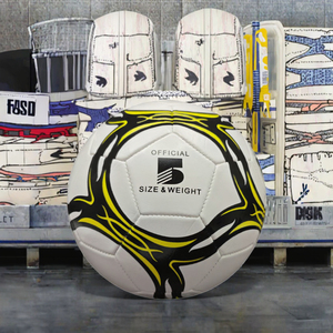 Balón de fútbol de cuero PU duradero de alta calidad tamaño 5 muestras gratis - Product Image 3