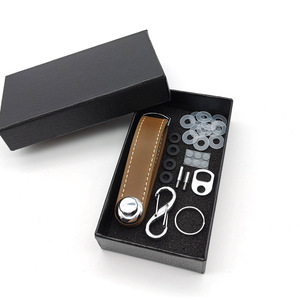 Wholesale Personalized Car <strong>Key</strong> Chain Compact Smart <strong>Key</strong> Holder Genuine Leather <strong>Key</strong> Holder <strong>Organizer</strong> for Gifts - Product Image 3
