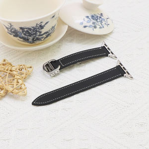 Bandas De Relojes para <span class=keywords><strong>Apple</strong></span> Watch <span class=keywords><strong>Ultra</strong></span> 2 Series 10 Bandas 46mm 42mm 49mm Pulsera delgada de cuero genuino para Iwatch <span class=keywords><strong>ultra</strong></span> Strap - Product Image 4