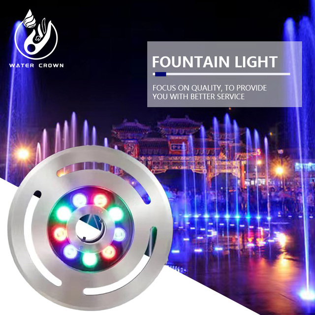 High Quality IP68 Fountain Underwater Led With Colored Lights 316 Stainless Steel Rgb Waterproof Lamp for Small Fountains