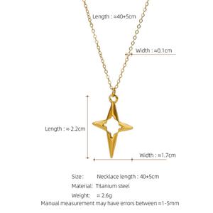 Collar de Estrella de Acero Inoxidable con Acabado Pulido de Alta Calidad, Antideslustre, Personalizado, Venta al por Mayor, Novedad 2024 - Product Image 6