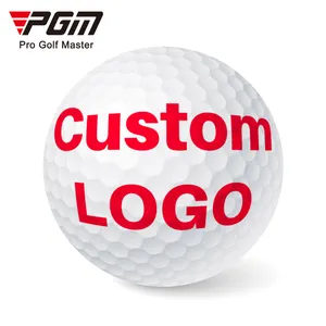PGM Q003 בפועל גולף כדורי סיטונאי זול מחיר 2 שכבה מותאם אישית לוגו גולף כדורי