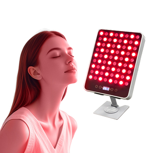 REDSKY Home Use Face 660nm 850nm 72 LEDs Infrared Led Red Light Therapy Heating Panel Desktop US Plug 360-degree <strong>Rotation</strong> Base - Product Image 1