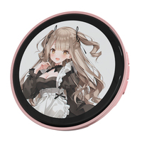 TeWeekAI - Placa de Identificación Inteligente LED, Etiqueta Electrónica Programable con Nombre Personalizado, Visualización de Texto/Imágenes/GIF, Entrada de Voz, Pantalla Táctil Inalámbrica de 1.85 Pulgadas