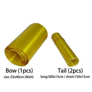 ริบบิ้นโบว์ประตูขนาดใหญ่ ECO PP สีเหลือง แดง น้ำเงิน โบว์ติดรถยนต์ ริบบิ้นตกแต่งงานเฉลิมฉลองแบบใช้แล้วทิ้ง ของขวัญส่งเสริมการขาย พร้อมสายดึง - Product Image 6