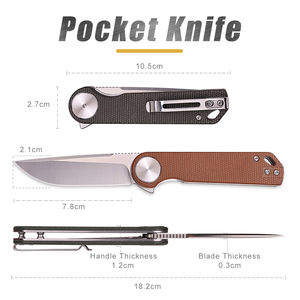 2023 חדש סגנון Micarta מתקפל כיס סכין D2 פלדת להב EDC הגנה עצמית סכיני עם דו צדדי סכין קליפ עיצוב - Product Image 3