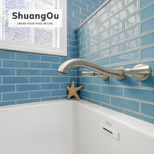 Piastrelle a Mosaico Lunghe per Parete Doccia Hotel, Bagno, Cucina, Ristorante, Piastrelle a Mosaico Lucide Color <span class=keywords><strong>Cioccolato</strong></span> - Product Image 6