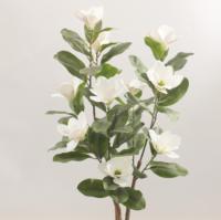 JWS4116 Plante Artificielle en Plastique Aspect Naturel Magnolia Camélia Grand Arbre Bonsaï Décoratif en Pot Style Nordique Écologique