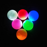 Balles de golf de haute qualité en Surlyn, deux pièces, dureté 70-75, lumineuses, pour la pratique en extérieur et l'entraînement nocturne