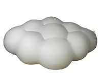 Décoration de fête, ballon nuage gonflable personnalisé, modèle publicitaire géant blanc, éclairé par LED, 10-12 pieds