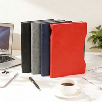 Libreta de Cuero PU Estilo A4 con Logotipo Personalizado, 6 Anillas, Agenda, Planificador, Diario con Portaplumas