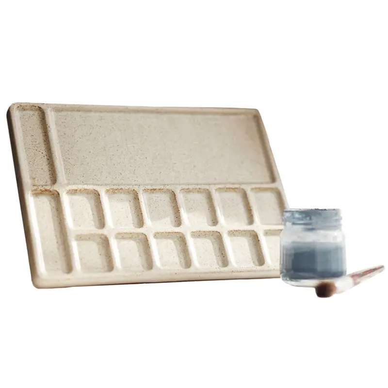 MEEDEN 18 Well Porcelain Artist Paint Palette, Ceramic Paint