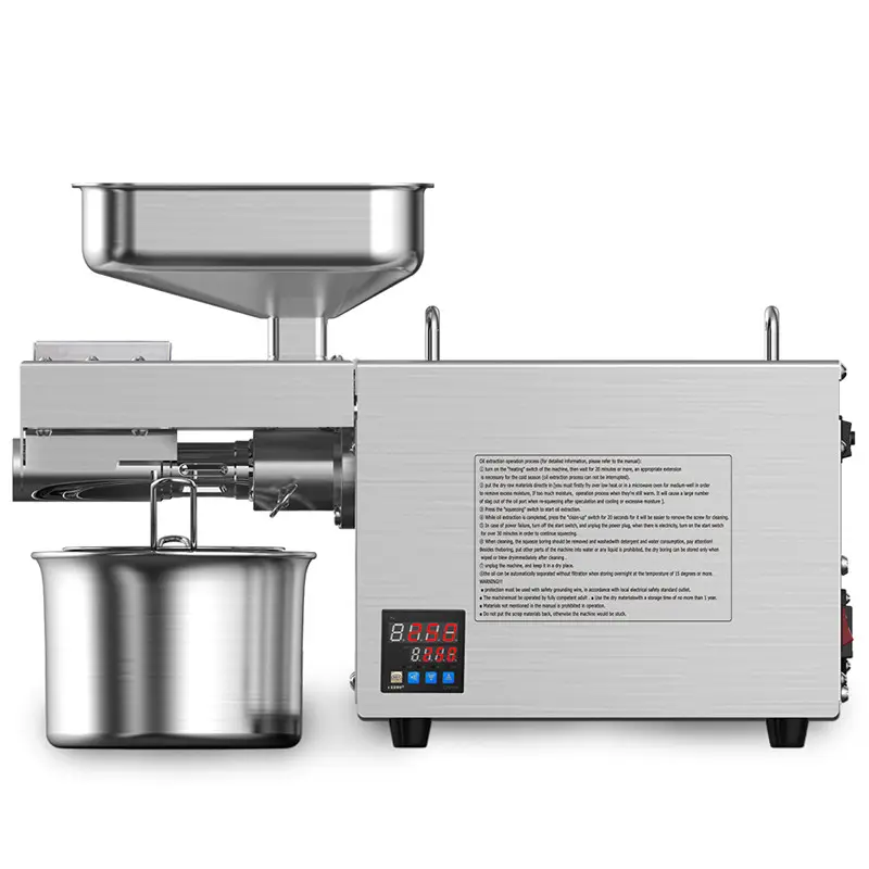 Presseurs d'huile à vis de qualité supérieure presse à froid automatique machine à huile avec contrôle de température