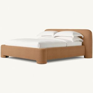 Muebles de Dormitorio Modernos, Cama King/Queen con Estructura de Madera y Panel de Tela - Product Image 6